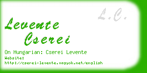 levente cserei business card